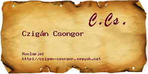 Czigán Csongor névjegykártya